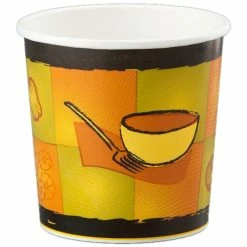 Outlet 💯 Huhtamaki Tall Paper Food Container With Black Vented Paper Lid, 16 OZ 😉