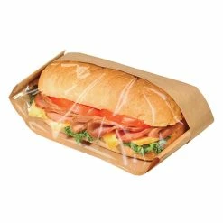Flash Sale 🌟 Dubl View Sandwich Bags, 2.55 Mil, 10.75" X 2.25", Natural Brown, 500/Carton 👏