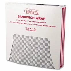 Top 10 😉 Grease-Resistant Paper Wraps And Liners, 12 X 12, Black Check, 1000/Box, 5 Boxes/Carton 😀