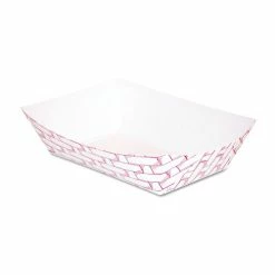 Discount ❤️ Paper Food Baskets, 1/4 Lb Capacity, Red/White, 1000/Carton 🌟