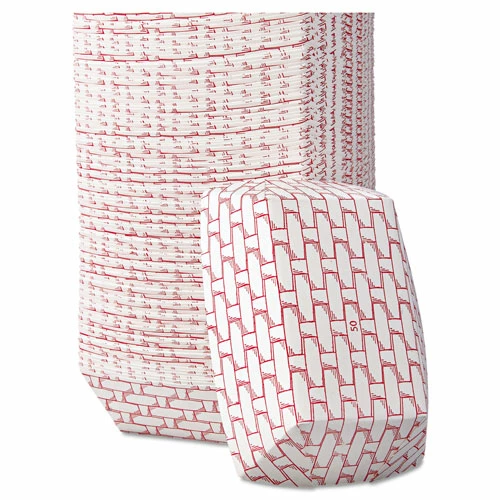 Discount β Paper Food Baskets, 1/2 Lb Capacity, Red/White, 1000/Carton π - Image 2