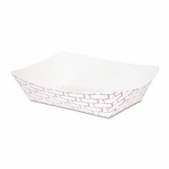 Deals 👍 Paper Food Baskets, 1 Lb Capacity, Red/White, 1000/Carton 💯
