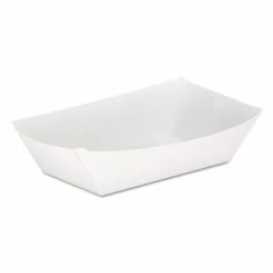 Deals 🎁 Kant Leek Polycoated Paper Food Tray, 6 1/10 X 2 1/0 X 9 3/10, White, 500/Ctn ⌛
