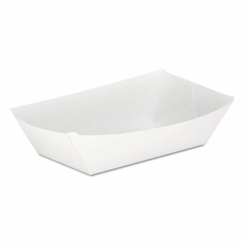 Deals π Kant Leek Polycoated Paper Food Tray, 6 1/10 X 2 1/0 X 9 3/10, White, 500/Ctn β