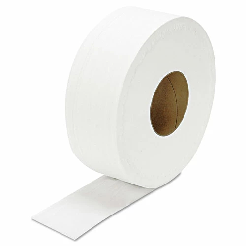 New π JRT Jumbo Bath Tissue, Septic Safe, 2-Ply, White, 3.3" X 1000 Ft, 12/Carton π - Image 2