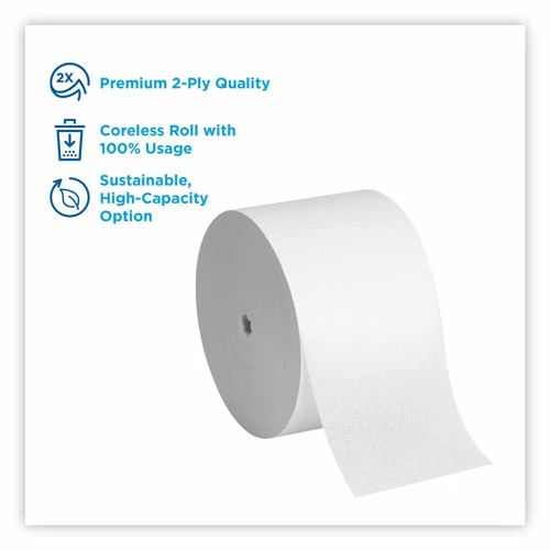Discount π Ps Compact Coreless Bath Tissue, 2-Ply, WE, 750 Sheets/Roll, 12 RL/CT β - Image 2