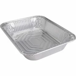 Discount 😍 Disposable Aluminum Pan, 1/2", 128oz Cap, 100/CT, SR 😀