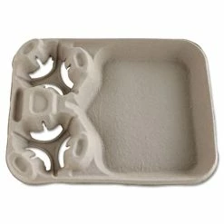 Buy 🎉 StrongHolder Molded Fiber Cup/Food Trays, 8-44oz, 2-Cup Capacity, 100/Carton 🔔