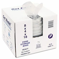 Flash Sale 🎁 Food Bags, 8 Qt, 1 Mil, 8" X 18", Clear, 1,000/Carton ✔️