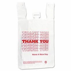 Promo 🌟 HDPE T-Shirt Bags, 14 Microns, 12" X 23", White, 500/Carton 🌟