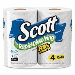 Brand new 😀 Rapid-Dissolving Toilet Paper, Bath Tissue, Septic Safe, 1-Ply, White, 231 Sheets/Roll, 4/Rolls/Pack, 12 Packs/Carton 🛒