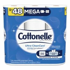 Cheap 🎉 Ultra CleanCare Toilet Paper, Strong Tissue, Mega Rolls, Septic Safe, 1 Ply, White, 340 Sheets/Roll, 12 Rolls 🌟