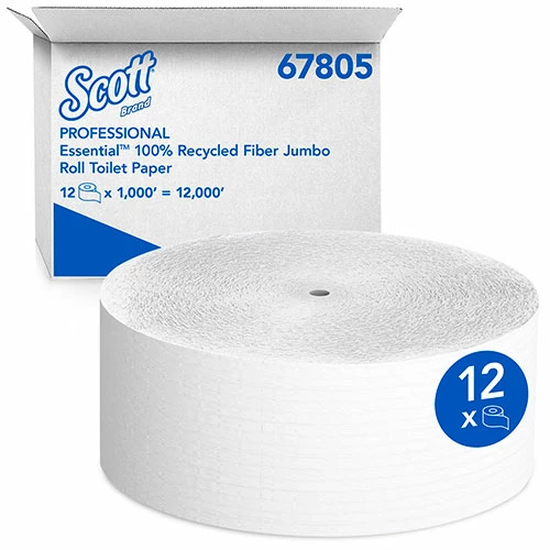 Best deal ❤️ Essential 100% Recycled Fiber Jumbo Roll Bathroom Tissue 🎉