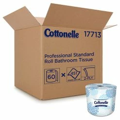 Flash Sale 👍 Professional Standard Roll Bathroom Tissue (17713), 2-Ply, White, 60 Rolls / Case, 451 Sheets / Roll, 27,060 Sheets / Case ⌛