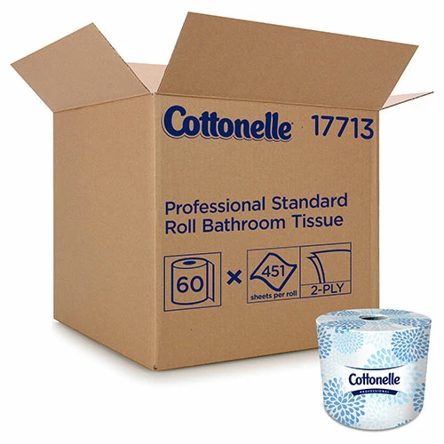 Flash Sale ๐ Professional Standard Roll Bathroom Tissue (17713), 2-Ply, White, 60 Rolls / Case, 451 Sheets / Roll, 27,060 Sheets / Case โ