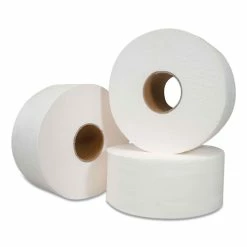 Best Sale 🎁 Jumbo Bath Tissue, Septic Safe, 2-Ply, White, 750 Ft, 12 Rolls/Carton 🥰