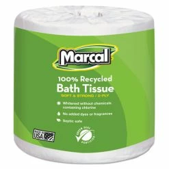 Hot Sale ✔️ 100% Recycled Two-Ply Bath Tissue, Septic Safe, White, 330 Sheets/Roll, 48 Rolls/Carton 🤩
