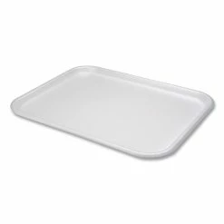 Discount ⭐ Supermarket Tray, #1216, 1-Compartment, 16.25 X 12.63 X 0.63, White, 100/Carton 🤩