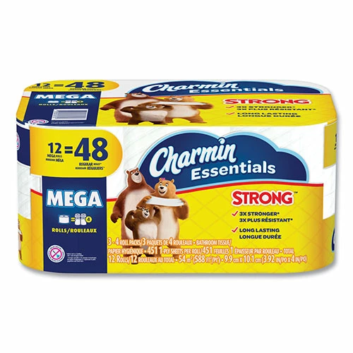 Best Pirce π Essentials Strong Bathroom Tissue, Septic Safe, 1-Ply, White, 451/Roll,12 Rolls/Pack π