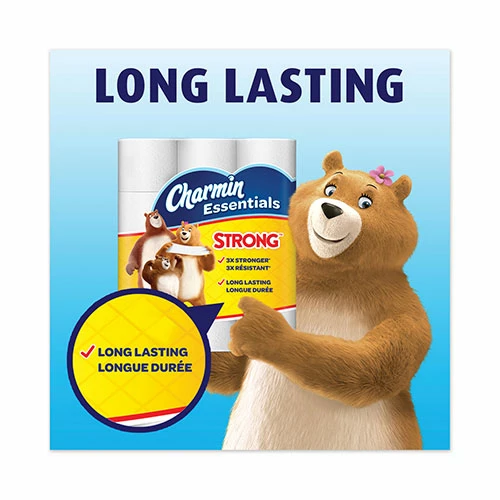 Cheap π Essentials Strong Bathroom Tissue, Septic Safe, 1-Ply, White, 4 X 3.92, 451/Roll, 36 Individually Wrapped Rolls/Carton 𧨠- Image 3