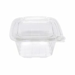 Discount 🧨 Hinged-Lid Tamper-Evident Container, 16oz, RPET, Clear 🛒