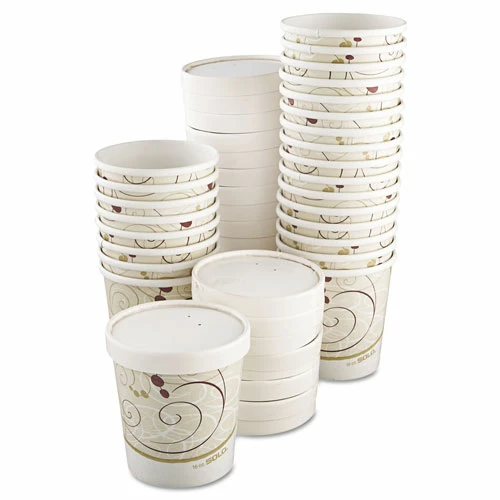 Cheap π Solo Flexstyle Double Poly Paper Containers, 16oz, Symphony, 25/Pack, 10 Packs/Carton π― - Image 2