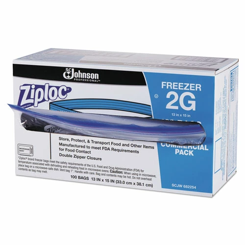 Best Sale π Double Zipper Freezer Bags, 2 Gal, 2.7 Mil, 13" X 15.5", Clear, 100/Carton π - Image 2
