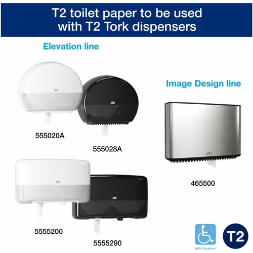 Discount π Jumbo Toilet Paper Roll White T2 - Jumbo Toilet Paper Roll White T2, Advanced, 2-Ply, 12 X 751 Sheets, 12024402 π - Image 3