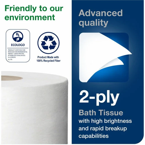 Discount π Jumbo Toilet Paper Roll White T2 - Jumbo Toilet Paper Roll White T2, Advanced, 2-Ply, 12 X 751 Sheets, 12024402 π - Image 4