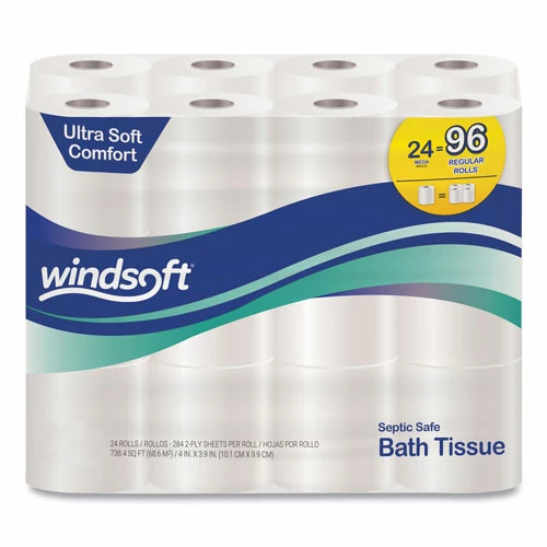 Buy ๐ Premium Bath Tissue, Septic Safe, 2-Ply, White, 4 X 3.9, 284 Sheets/Roll, 24 Rolls/Carton ๐